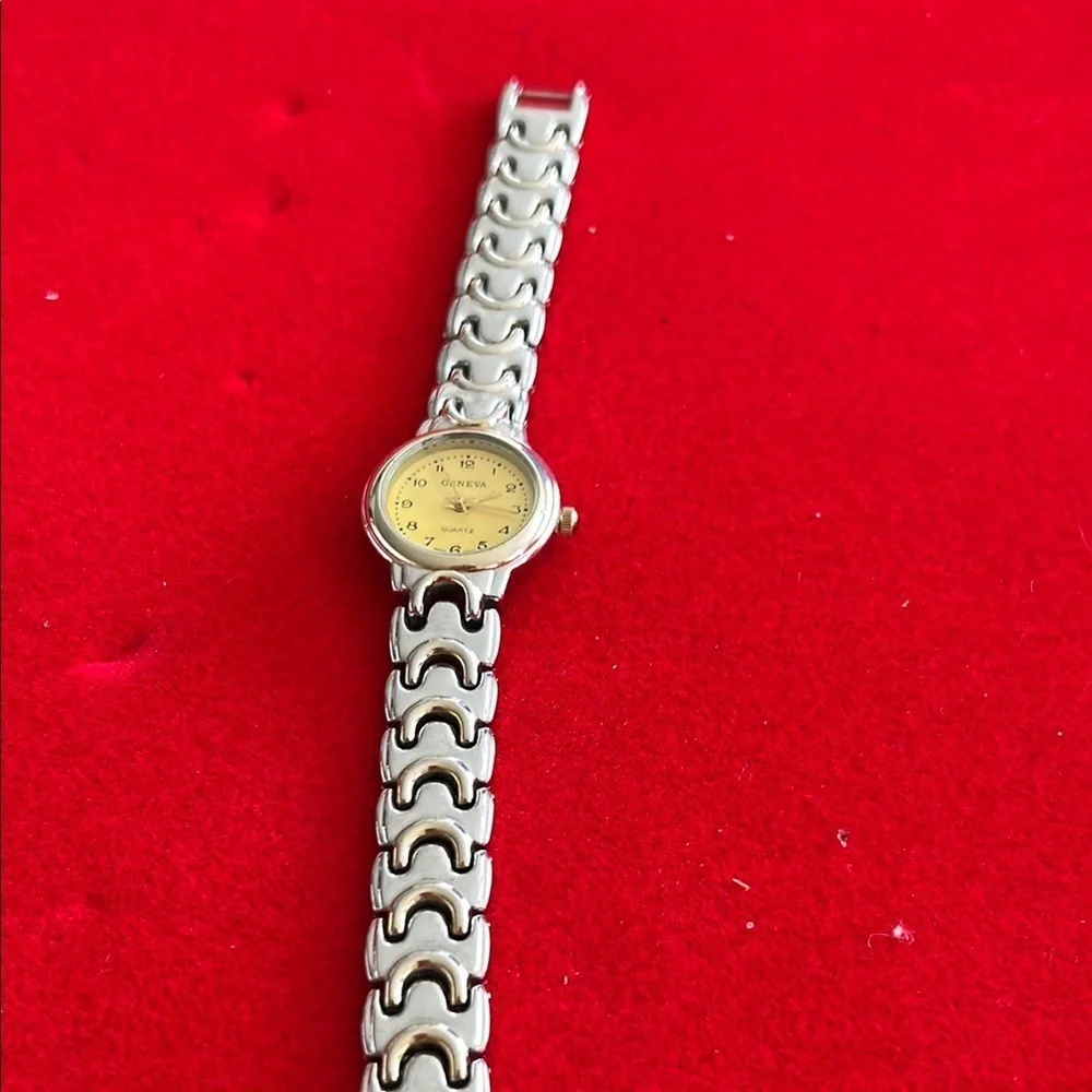 Geneva Silver and Gold Quartz Watch
